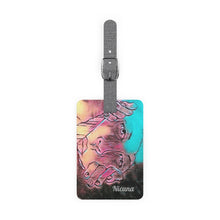 Load image into Gallery viewer, Nicana Peek-a-Boo Pink Luggage Tag, Rectangle
