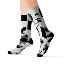 Cargar imagen en el visor de la galería, Nicana Black/ White Block Socks
