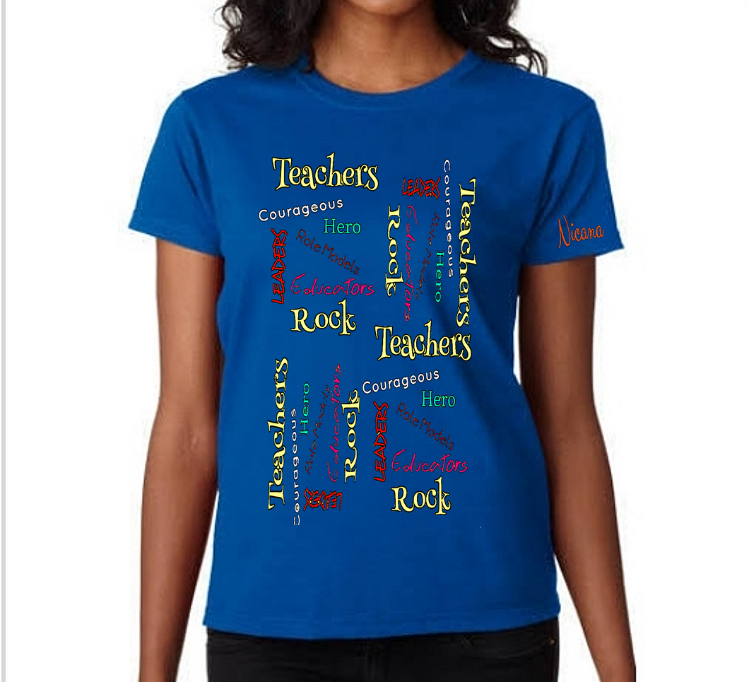 Teachers Rock on Repeat Tee