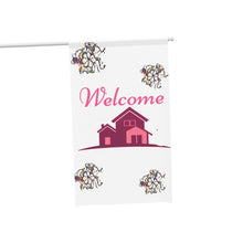 将图片加载到图库查看器，Nicana Pink Floral Welcome House Banner
