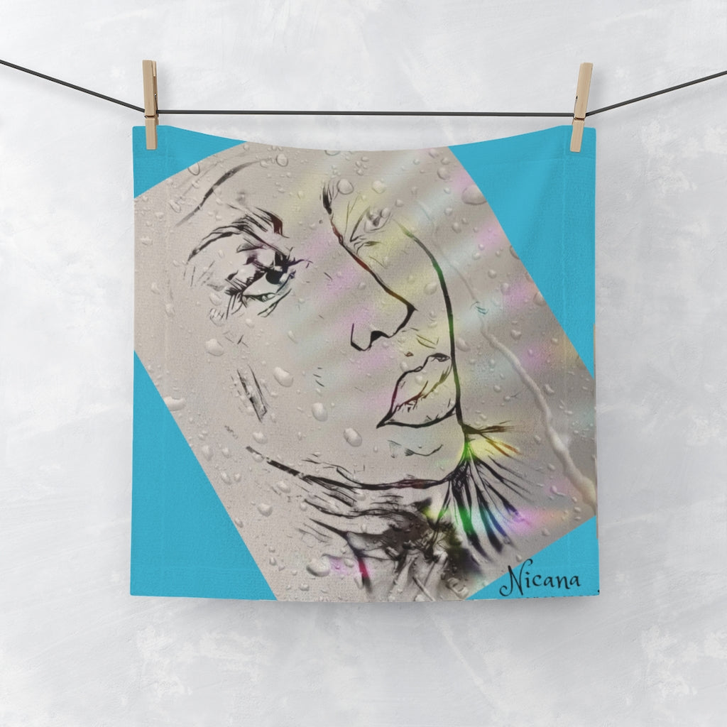 Nicana Queen Turquoise Face Towel