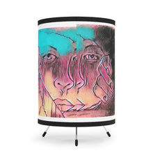 将图片加载到图库查看器，Nicana Peek-a-Boo Pink Tripod Lamp with High-Res Printed Shade, US\CA plug
