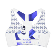 将图片加载到图库查看器，Nicana Signature Blue Girls&#39; Double Lined Seamless Sports Bra
