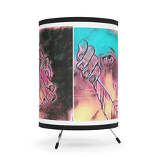 将图片加载到图库查看器，Nicana Peek-a-Boo Pink Tripod Lamp with High-Res Printed Shade, US\CA plug
