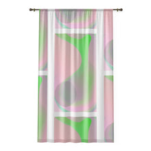 将图片加载到图库查看器，Nicana Rosa y Verde Window Curtain
