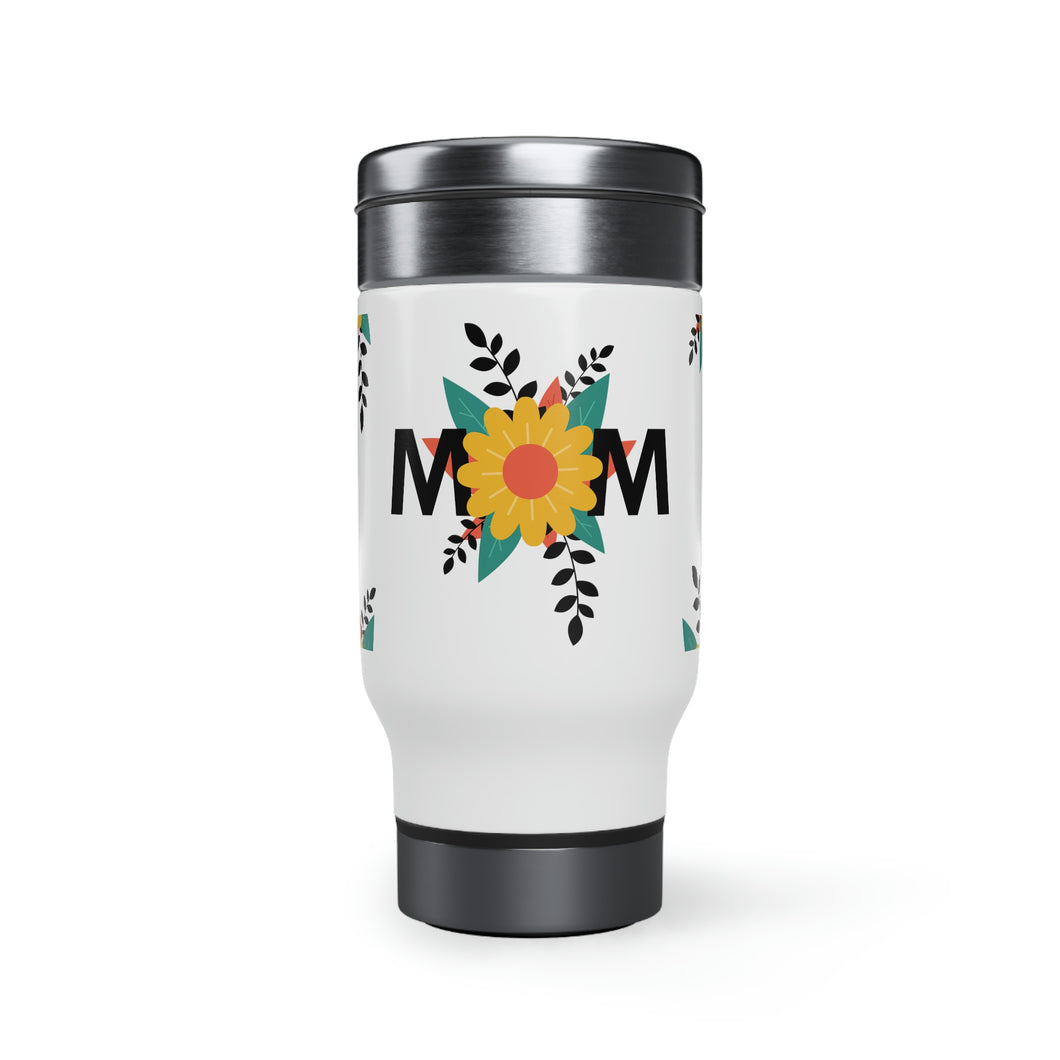 Nicana MOM Stainless Steel Travel Mug with Handle, 14oz