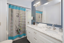 将图片加载到图库查看器，Nicana Queen Turquoise Shower Curtains
