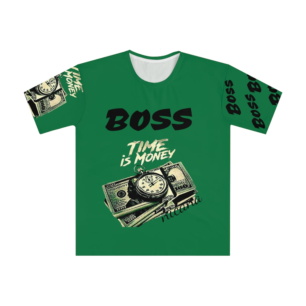 Nicana Boss Men's Loose T-shirt- Mula Green