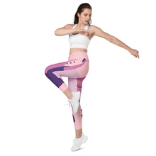 Carica l&#39;immagine nel visualizzatore di Gallery, Nicana  Pretty in Pink Crossover leggings with pockets (plus sizes available)
