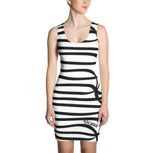 Load image into Gallery viewer, Nicana Black and White Stripes Dress
