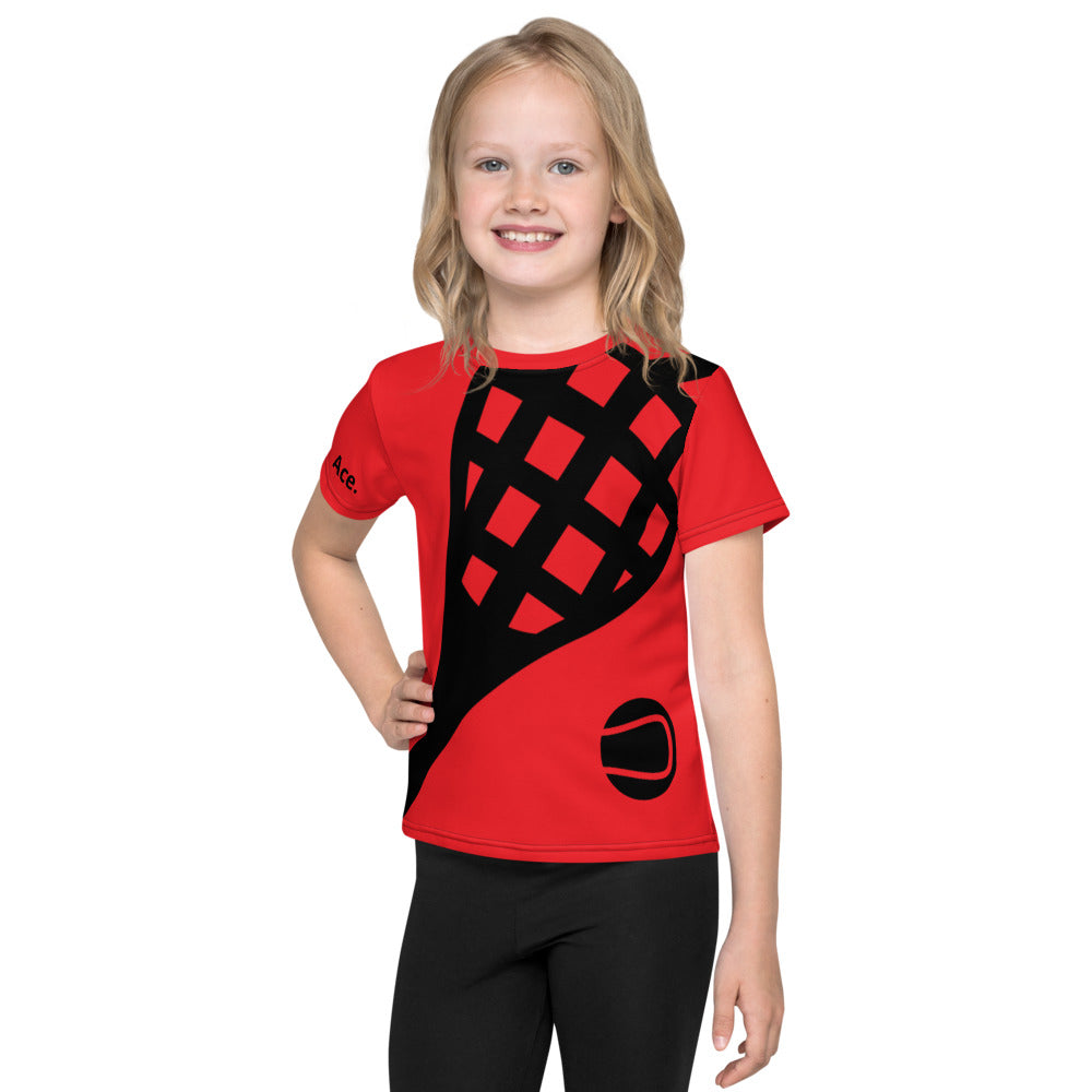 Nicana Tennis Red Kids crew neck t-shirt