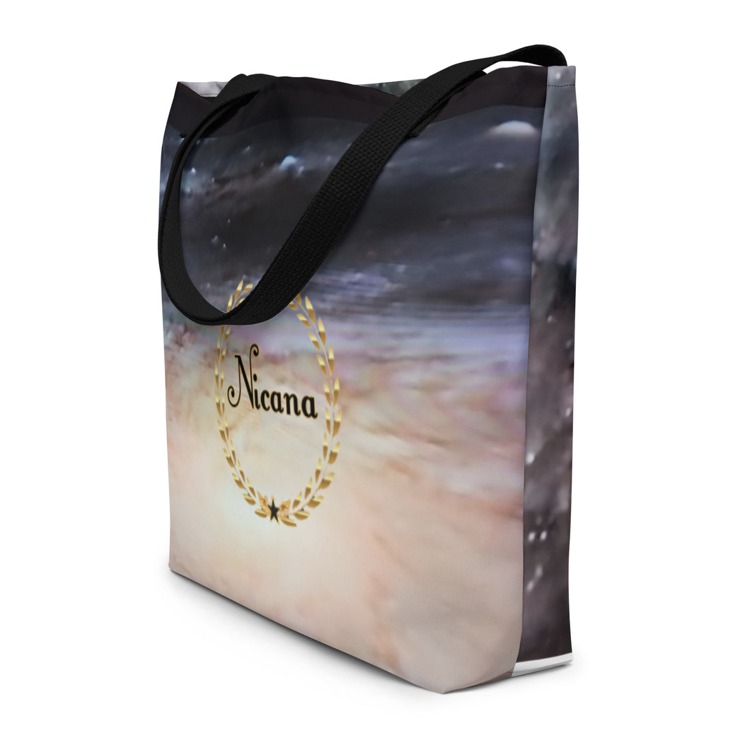 Nicana Space Groove Large Tote Bag