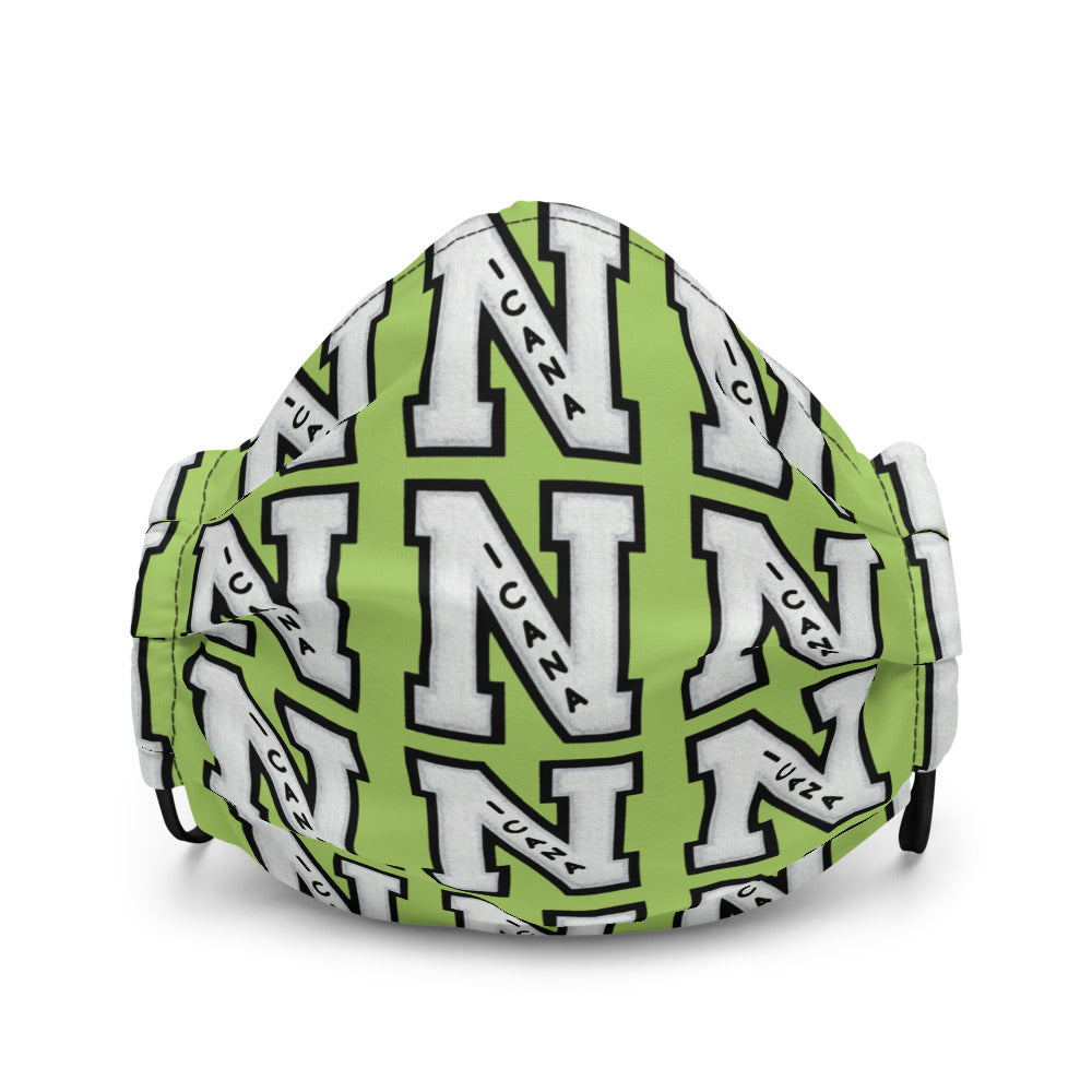 Nicana Letterman Premium face mask Lime Green