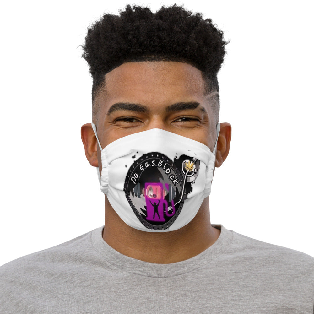 DA GAS BLOCK  Premium face mask WHITE