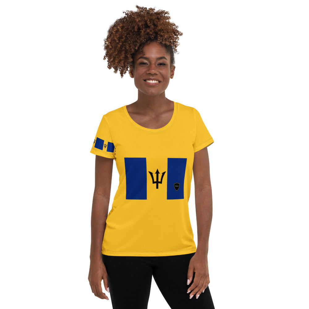 Nicana Bajan Pride Women's Athletic T-shirt