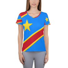 Cargar imagen en el visor de la galería, Democratic Republic of The Congo Women&#39;s Athletic T-shirt
