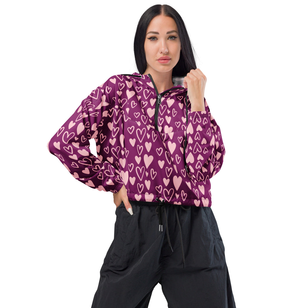 Nicana Queen of Hearts Women’s cropped windbreaker