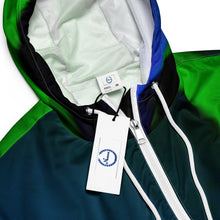 Cargar imagen en el visor de la galería, Nicana Azul Verde Swirl Women’s cropped windbreaker
