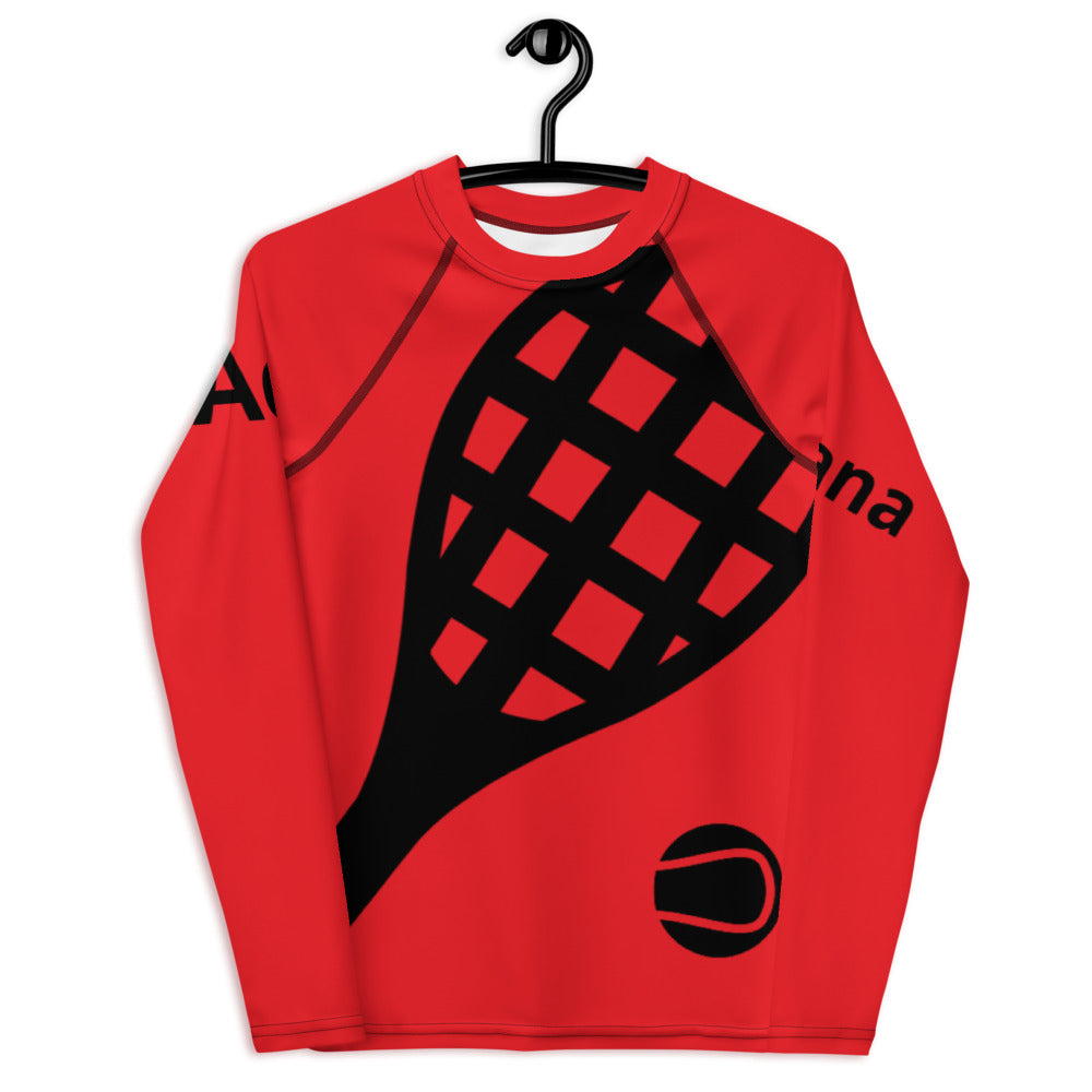 Nicana Tennis Red LS Youth Rash Guard