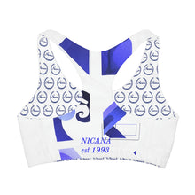 将图片加载到图库查看器，Nicana Signature Blue Girls&#39; Double Lined Seamless Sports Bra
