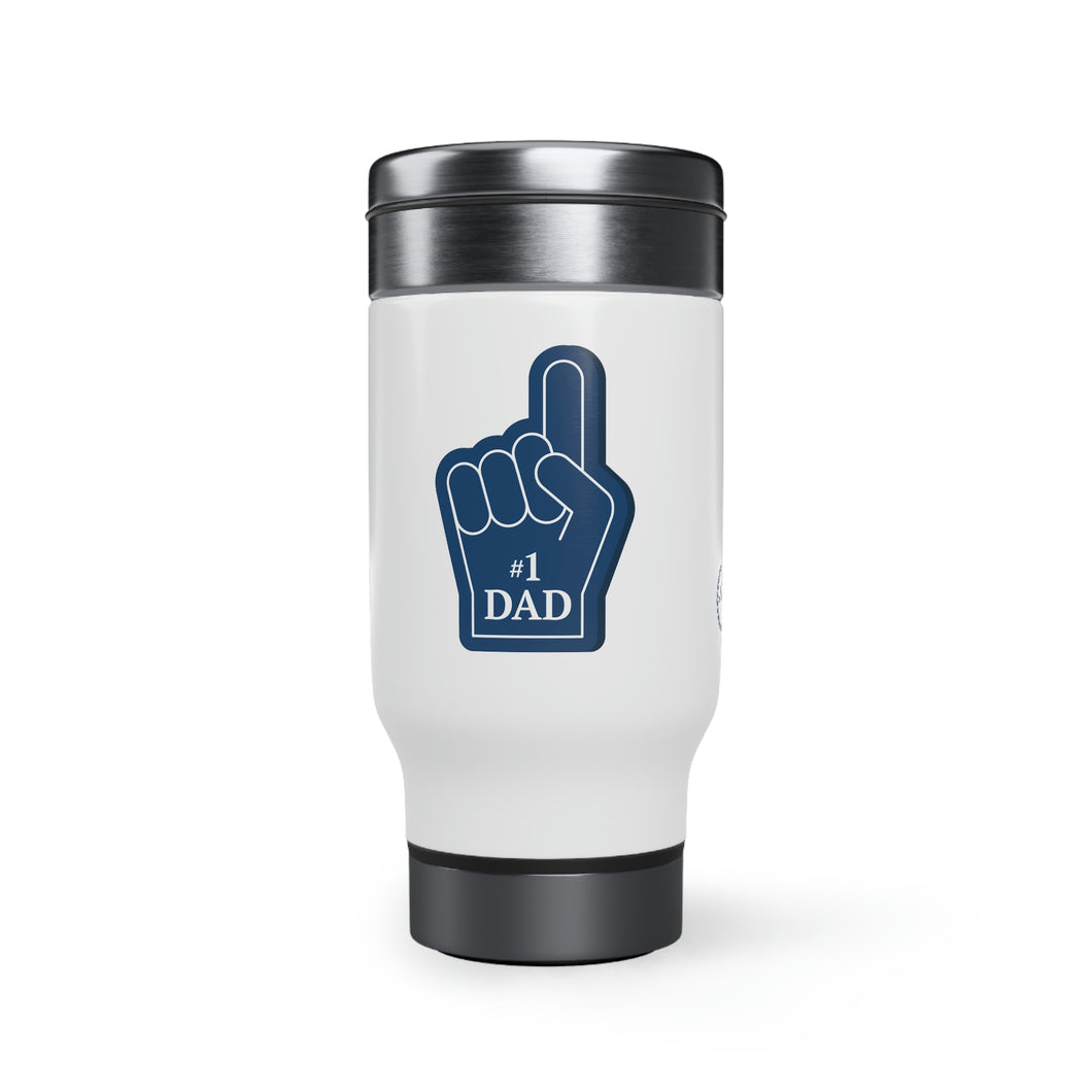 Nicana #1 Dad Stainless Steel Travel Mug with Handle, 14oz