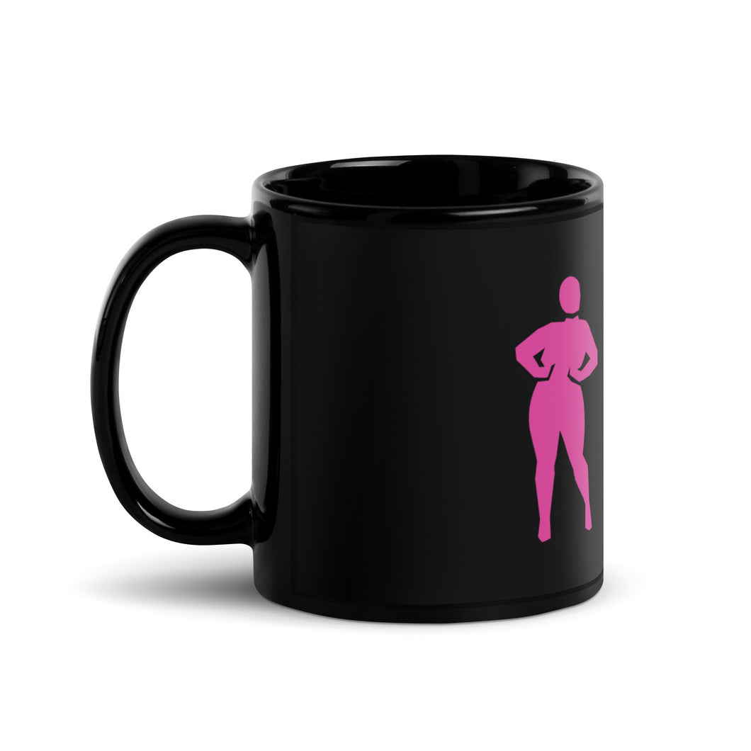 Nicana Live Bold Black Glossy Mug