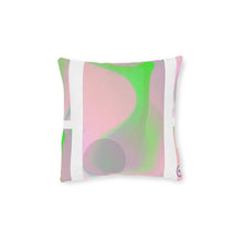 将图片加载到图库查看器，Nicana Rosa y Verde Square Pillow - White Back
