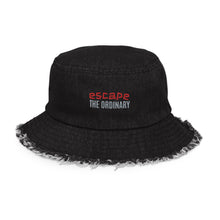 Load image into Gallery viewer, Escape the Ordinary Nicana Distressed denim bucket hat
