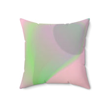 将图片加载到图库查看器，Nicana Rosa y Verde Spun Polyester Square Pillow
