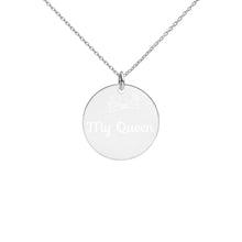 Load image into Gallery viewer, My Queen Nicana Engraved Silver Disc Necklace
