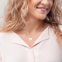 Cargar imagen en el visor de la galería, Nicana LOVE Engraved Silver Heart Necklace
