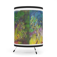 将图片加载到图库查看器，Nicana Peek-a-Boo Purple Tripod Lamp with High-Res Printed Shade, US\CA plug
