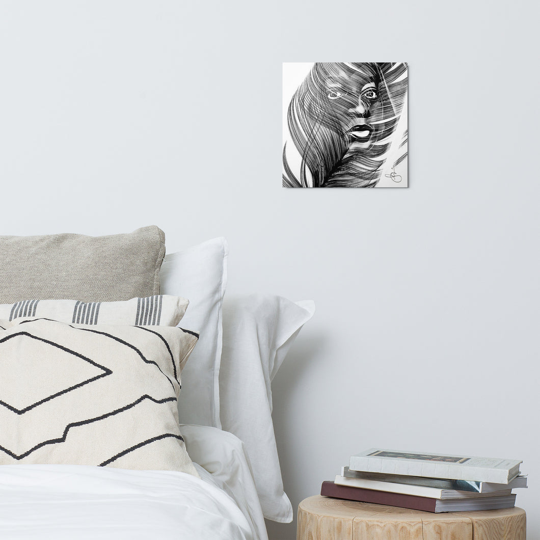 Nicana Feather Essence Metal prints