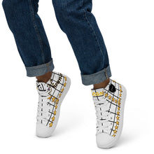 Cargar imagen en el visor de la galería, Nicana Stripes Men’s high top B/W canvas shoes
