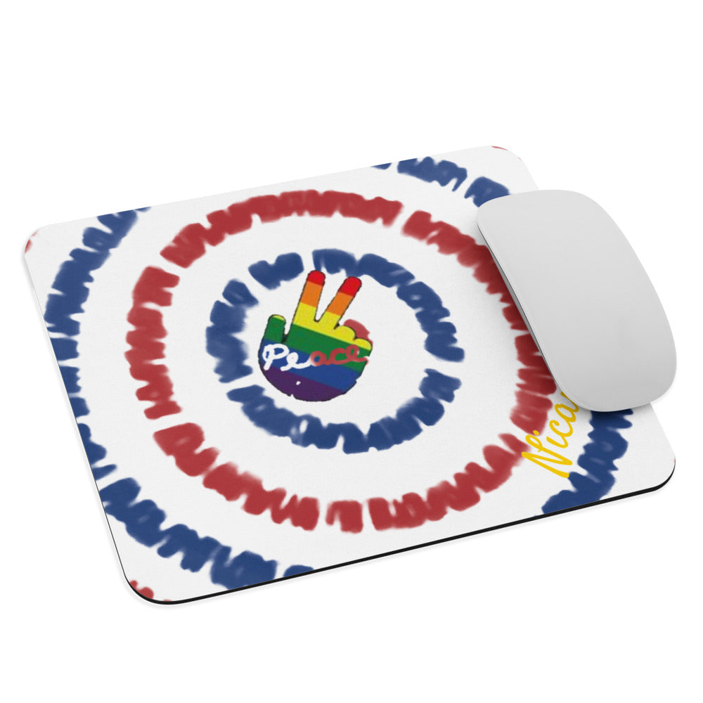 Nicana Pride Peace Sign Mouse pad