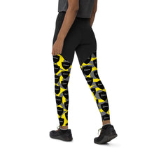 将图片加载到图库查看器，Nicana Shield Black and Yellow Sports Leggings
