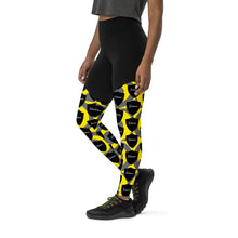 将图片加载到图库查看器，Nicana Shield Black and Yellow Sports Leggings

