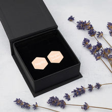 Cargar imagen en el visor de la galería, Royalty Reigns Forever Sterling Silver Hexagon Stud Earrings
