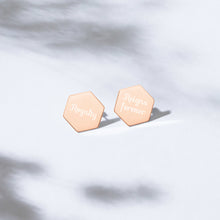 Cargar imagen en el visor de la galería, Royalty Reigns Forever Sterling Silver Hexagon Stud Earrings
