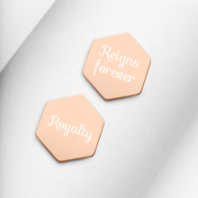 Cargar imagen en el visor de la galería, Royalty Reigns Forever Sterling Silver Hexagon Stud Earrings

