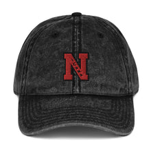 Load image into Gallery viewer, Nicana Red Letterman Vintage Cotton Twill Cap
