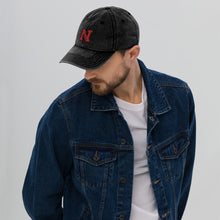 Load image into Gallery viewer, Nicana Red Letterman Vintage Cotton Twill Cap
