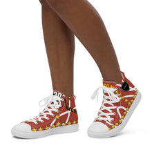 将图片加载到图库查看器，Nicana Shells Women’s high top Red canvas shoes
