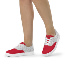 将图片加载到图库查看器，Nicana Rojo and dots lace-up canvas shoes
